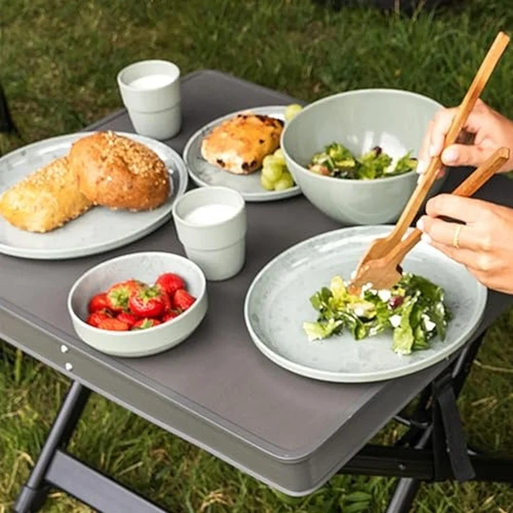 Travellife Geschirr-Set Melamin Geschirr Set Palma Camping, Melamin, Reise Keramik Optik 16 teilig – Bild 3
