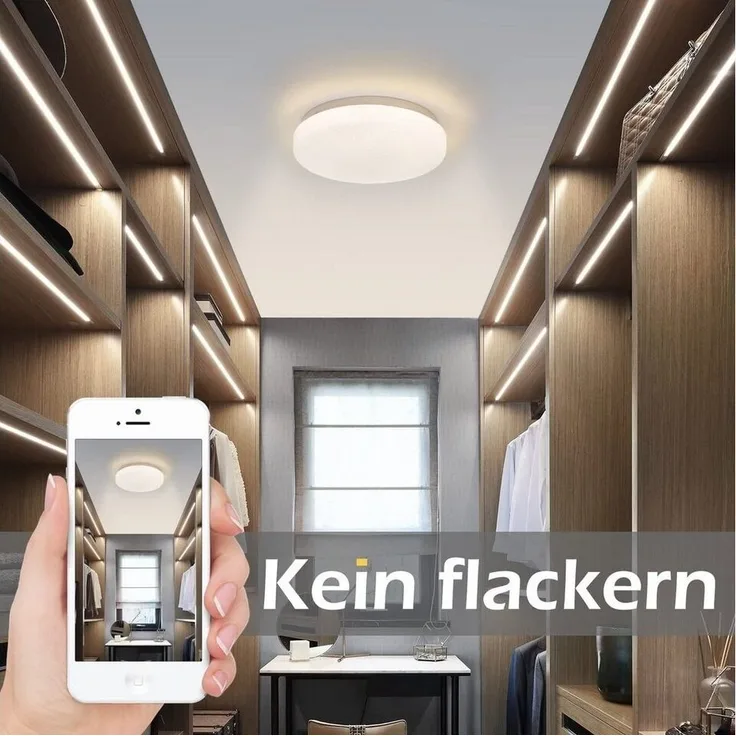 Nettlife LED Deckenleuchte Sternenhimmel Kinderzimmer 15W 21cm 3000K/4000K Weiß Deckenlampe, LED fest integriert, Kinderzimmer Deckenleuchte