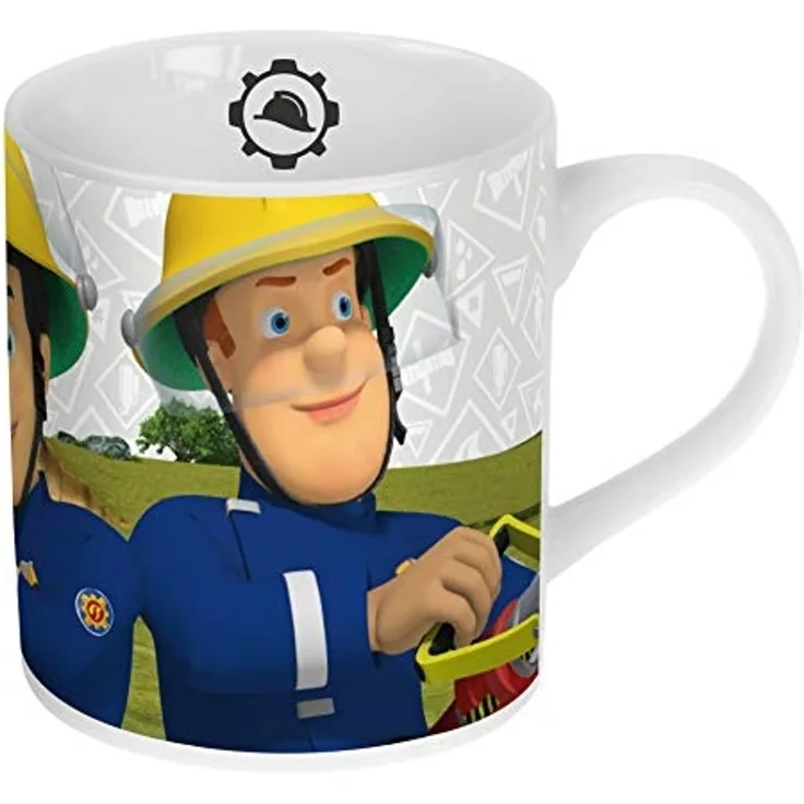 Feuerwehrmann Sam Porzellan Tasse Becher im Geschenkkarton