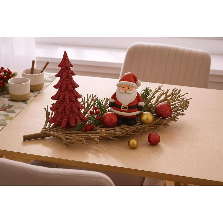 Dekoschale "Verzweigt" 60 cm lang, Teebaum Zweige, Tischdeko aus Holz, Obstschale, Holzschale für Tisch, Flur, Eingangsbereich, DIY Deko – Bild 4