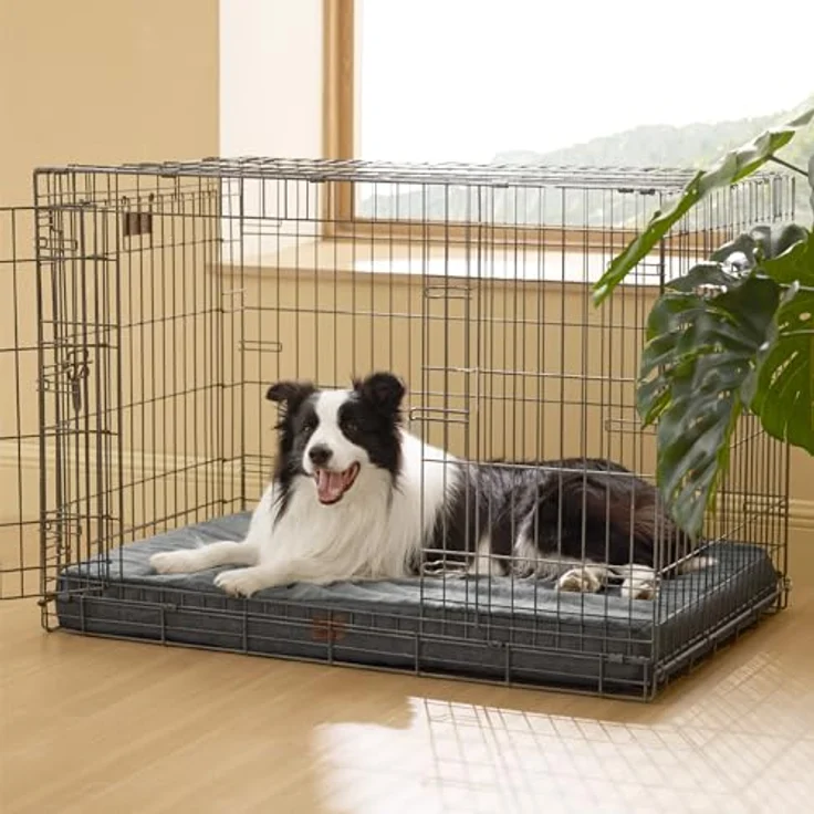 BEDSURE orthopädisches Hundekissen große Hunde - 89 x 56 x 8 cm waschbares Hundebett mit 2 in 1 Memoryschaum, kuscheliges Hundematte Hundematratze in größe, dunkelgrau – Bild 9