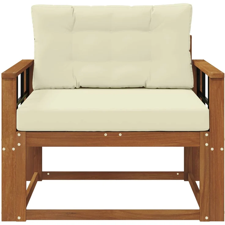 vidaXL Outdoor Mittelsofa Massivholz Akazie Natur 3436277 – Bild 2