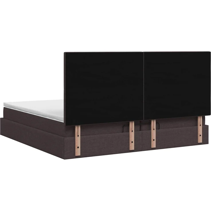 vidaXL Ottoman-Bett mit Matratze und LED Dunkelbraun 200 x 200 cm 3458100 – Bild 10