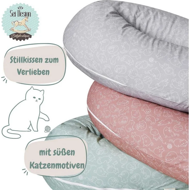 SEI Design Stillkissenbezüge Bezüg für Stillkissen Lagerungskissen Seitenschläferkissen 190x30 cm – Bild 2