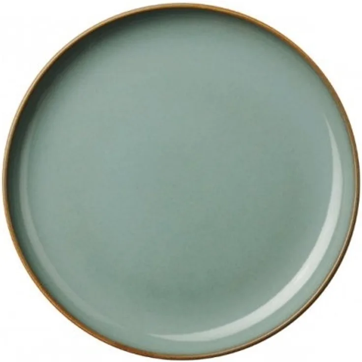 ASA Selection saisons Dessertteller Eucalyptus, Dessert Teller, Kuchenteller, Steinzeug, Grün, Ø 21 cm, 27141175