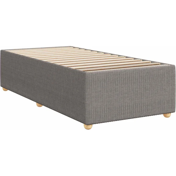 vidaXL Boxspringbett mit Matratze mit Kopfteil Taupe 90 x 200 cm Stoff 3454309 – Bild 4