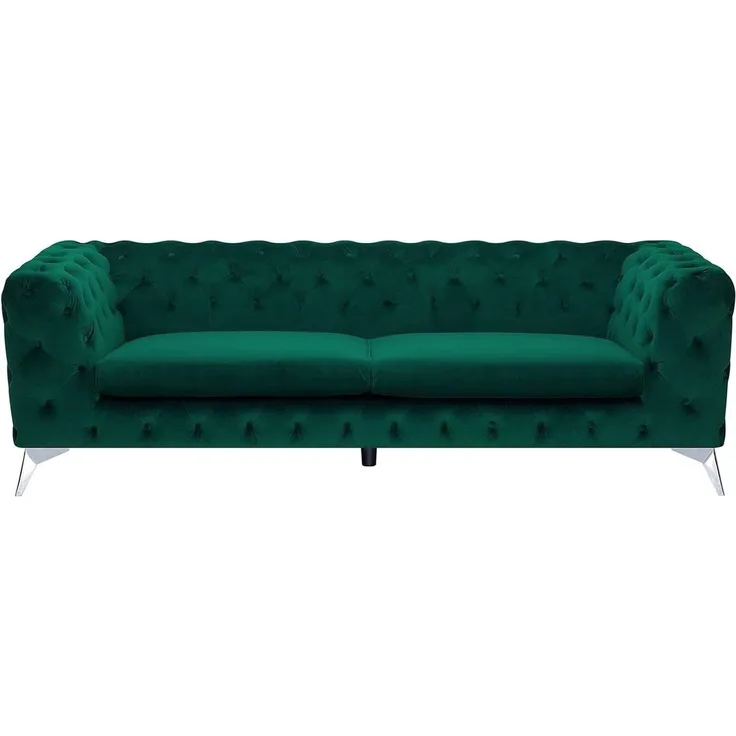 3-Sitzer Sofa Samtstoff grün SOTRA