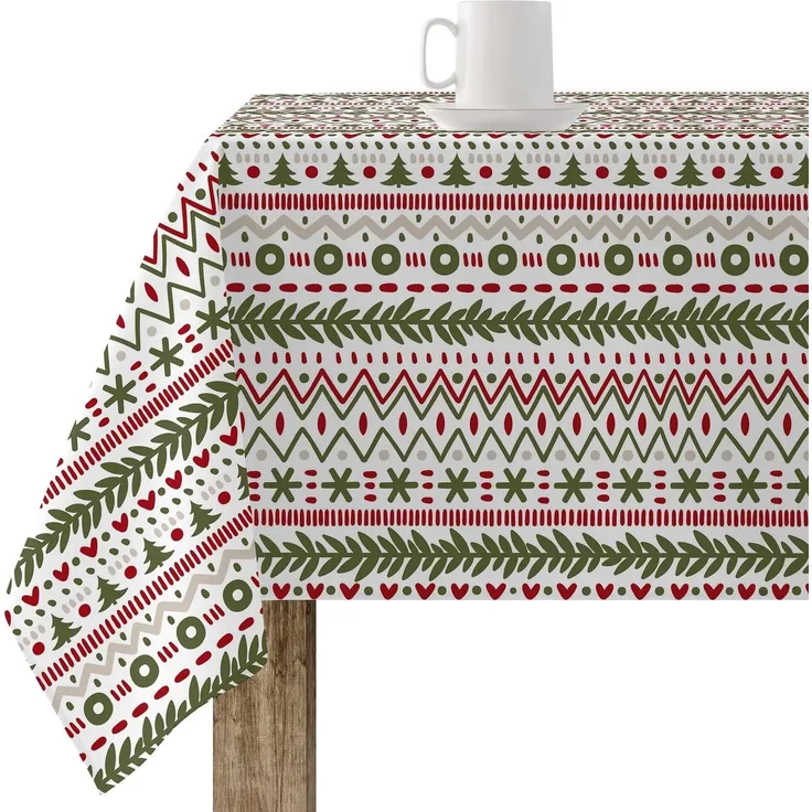 BELUM | Weihnachtstischdecke | Anti-Fleck-Tischdecke | Rechteckig Harz | Tischdecke (laminiert) | Tischdecke | Tischdecke | Heimtisch (140x140 cm)