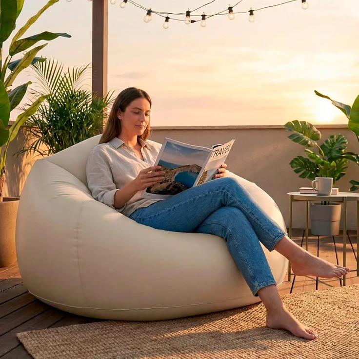 Intex Beanless Bag Chair 66505NP (Aufgeblasen 137 x 127 x 74 cm) – Bild 6