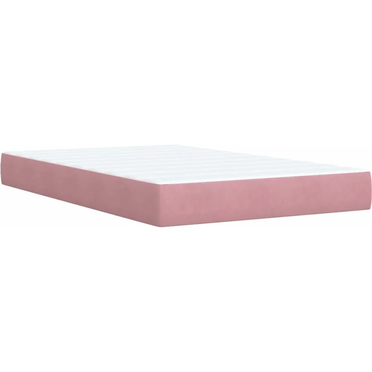 vidaXL Boxspringbett mit Matratze Rosa 120x200 cm Samt 3285280 – Bild 6