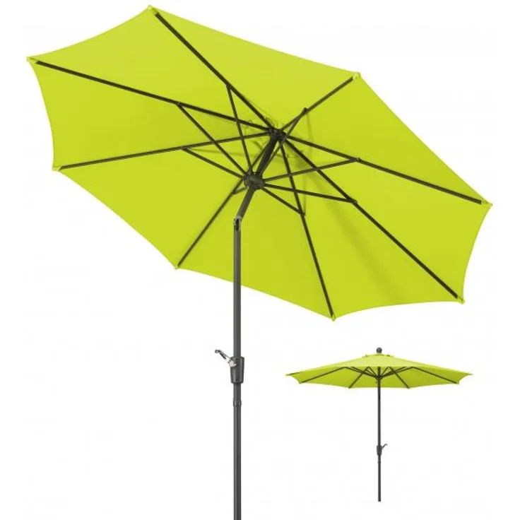 Schneider Schirme 'Harlem' Sonnenschirm, Alu / Polyester apfelgrün, Ø 270 cm