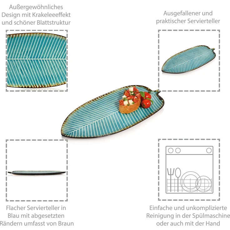 SÄNGER Servierteller Capri Blattoptik – Bild 2
