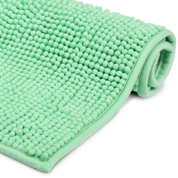 Beautissu Badematte Badezimmerteppich BeauMare WR rutschfest 80x50 cm Hellgrün – Bild 10
