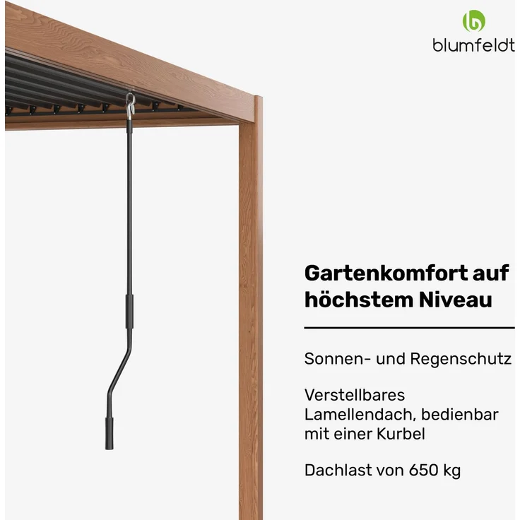 Blumfeldt Pergola 3x4 m - Verstellbares Lamellendach, UV-Schutz, Aluminium-Rahmen, Rostfrei, Wetterfest, Ideal Für Terrasse & Garten, Ganzjährig Nutzbar – Bild 3