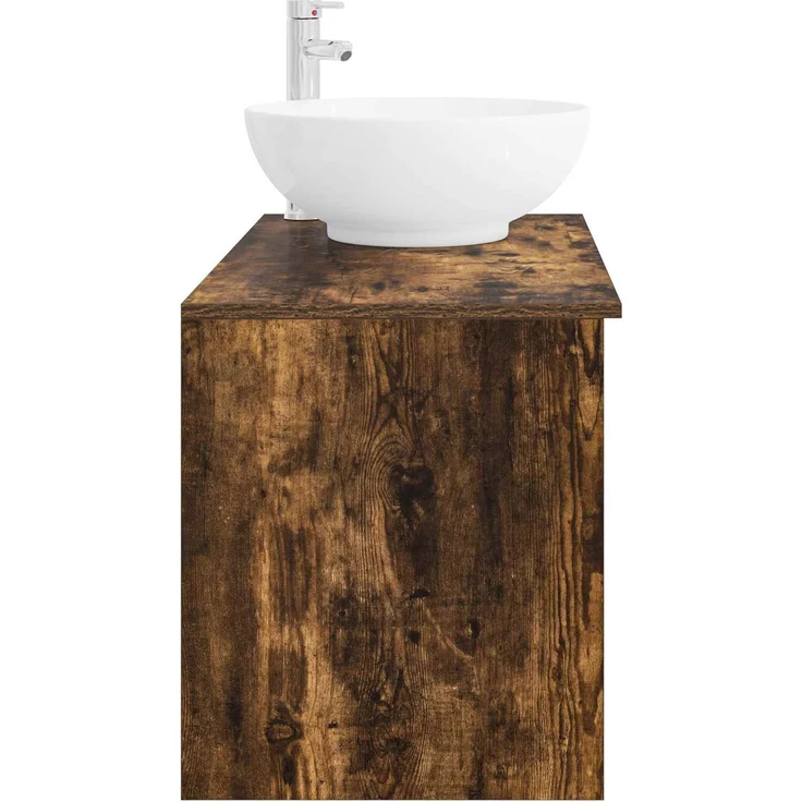 vidaXL Badezimmerschrank-Set 2 stk. Geräucherte Eiche 3403916 – Bild 5