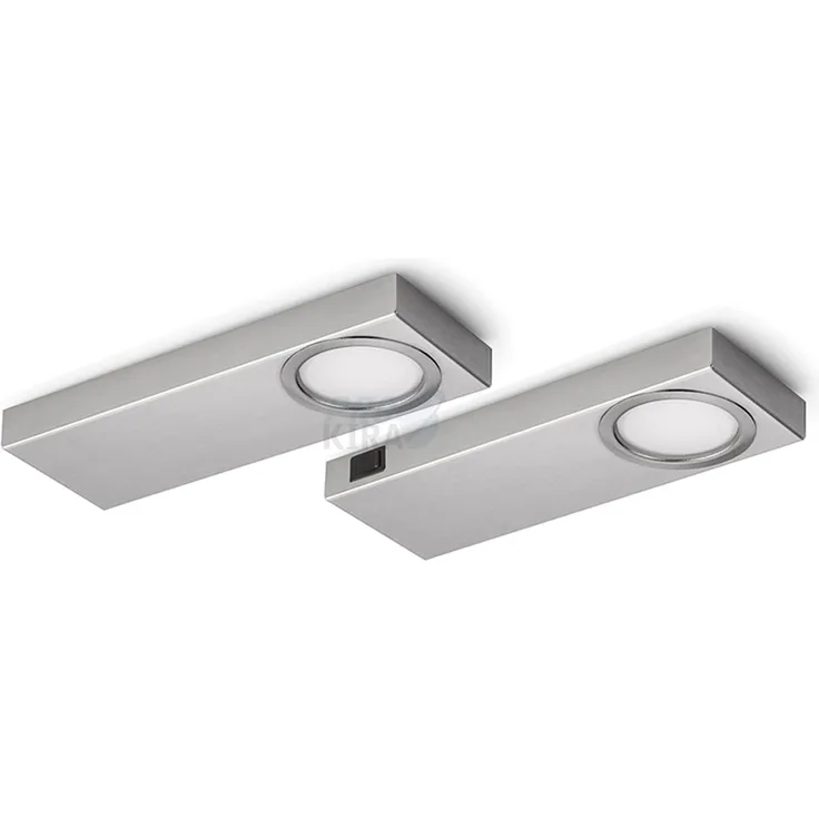 NABER Rea 1 LED, Set-2 Unterbauleuchte / Edelstahl / 2 Watt / Warmweiß
