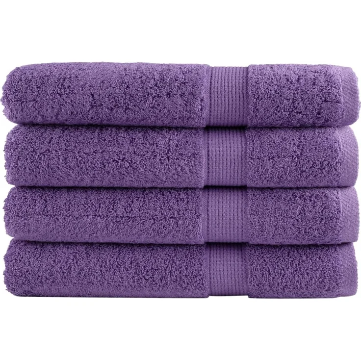 vidaXL Premium-Handtücher SOLUND 4 Stk. Lila 100x200 cm 600 g/m² 137366 – Bild 1