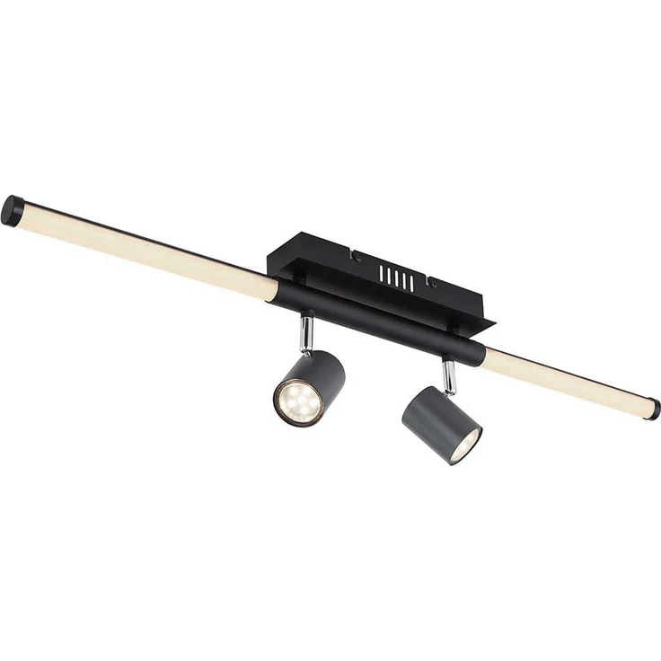 LED Deckenleuchte, schwarz, bewegliche Spots, L 80,4 cm – Bild 10