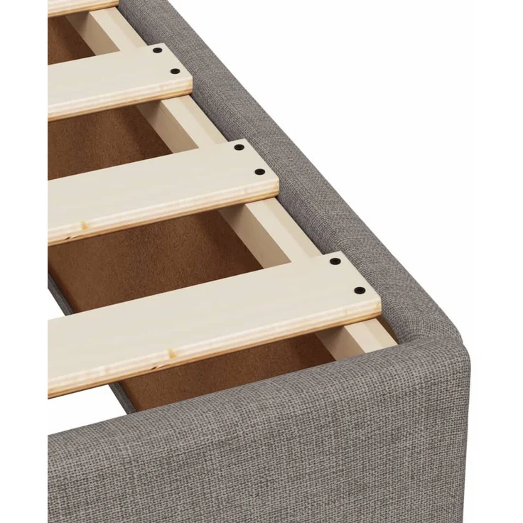 vidaXL Bettgestell ohne Matratze Taupe 80x200 cm Stoff 3284433 – Bild 6