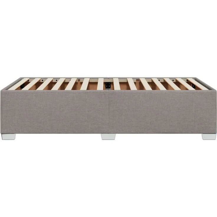 vidaXL Bettgestell ohne Matratze Taupe 90x200 cm Stoff 3284447 – Bild 4