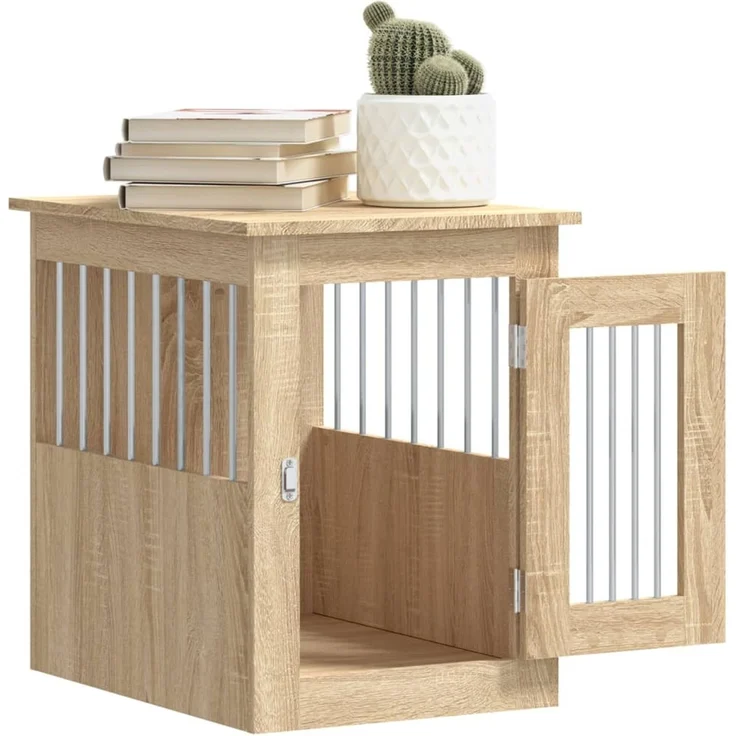 vidaXL Hundekäfig im Möbelstil Sonoma-Eiche 45x62x59 cm Holzwerkstoff 838311 – Bild 5