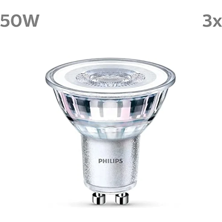 Philips LED classic Lampe 50W GU10 Warmweiß 355lm Silber 3er P – Bild 3