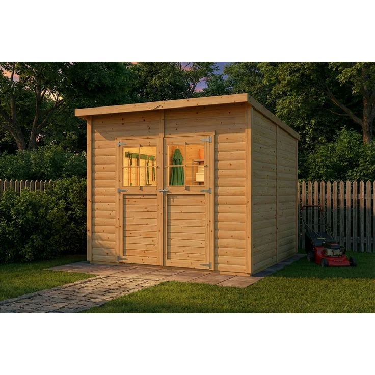 Alpholz Gerätehaus Alster Gerätehaus aus Holz Geräteschrank mit 19 mm Wandstärke Gartenhaus mit Montagematerial – Bild 3