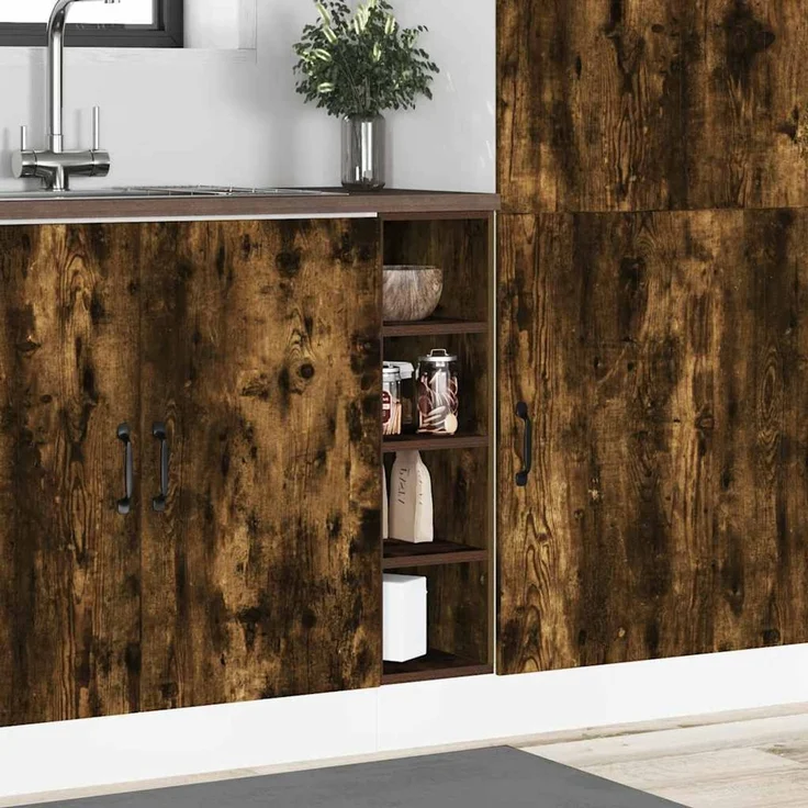 vidaXL Unterschrank Riga Räuchereiche 20x44,5x81,5 cm Holzwerkstoff 854188 – Bild 3
