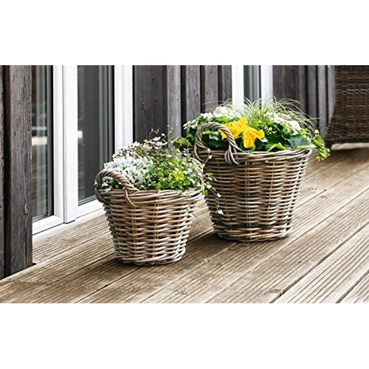 Pflanzkorb Blumenkorb Blumentopf Pflanzentopf Korb Übertopf Blumenkübel – Bild 5