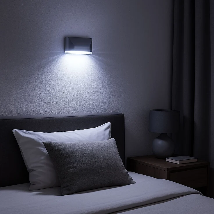 LED Wandleuchte silber, Bewegungsmelder, Dämmerungssensor – Bild 3