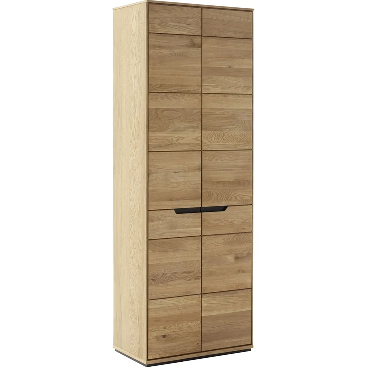Garderobenschrank >ARAYA< 2 Türen, Eiche teilmassiv - 69x195x40,5 (BxHxT) – Bild 1