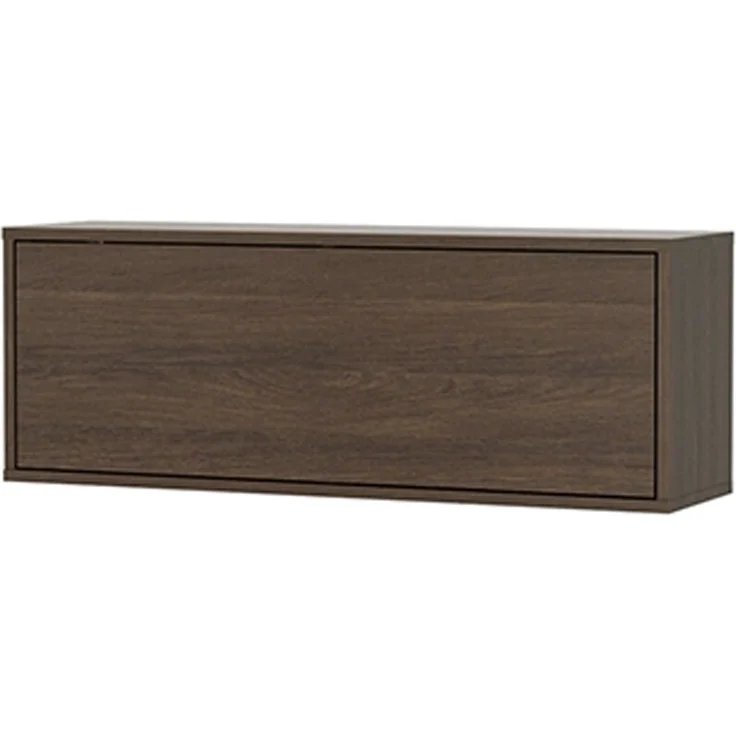 MEBLINI Hängeschrank BC-29 für Horizontal Schrankbett - Dunin Eiche - 92x33x25cm - Wandschrank mit Regalen und Teleskopen - Wandregal – Bild 1