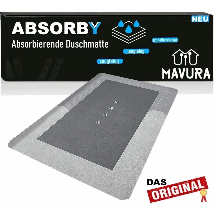 MAVURA Duschmatte ABSORBY Super absorbierende Badematte Bodenmatte Duschvorleger, Badvorleger Badezimmer Badteppich Duschvorlage rutschfest