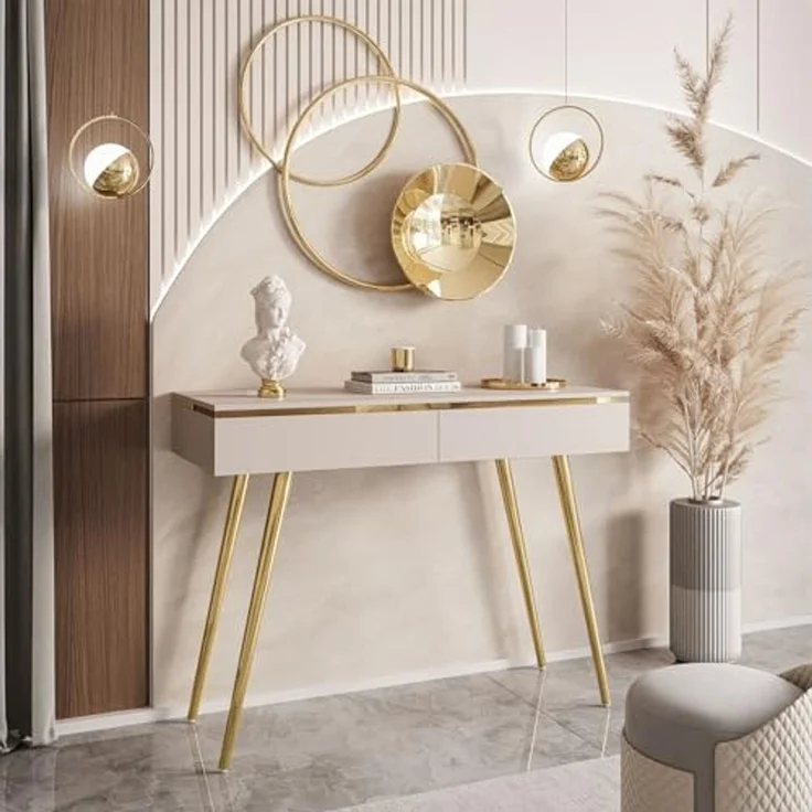 Lookway Konsolentisch AURORA-S Konsole mit Schubladen Kaschmir Stehend – Bild 2