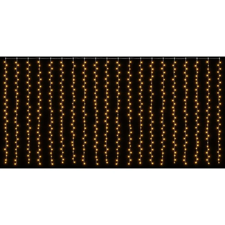 vidaXL Lichtervorhang 600 LEDs Warmes Weiß 600 x 300 cm 42054073 – Bild 3
