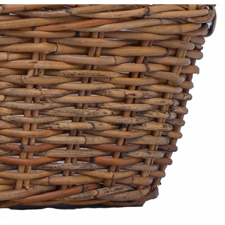 vidaXL Blumentopfkorb mit Speicher GENDT 2 stk. Naturbraun Kubu Rattan 42020964 – Bild 8