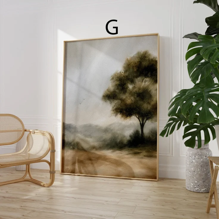 Landschaft Poster Wandbilder · Blumen Natur Bilder · Wohnzimmer Deko ohne Rahmen - G / 50x70 cm