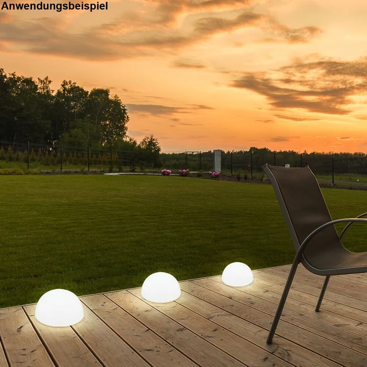 2er Set LED Solar Kugelleuchten, Durchmesser 20 cm, – Bild 8