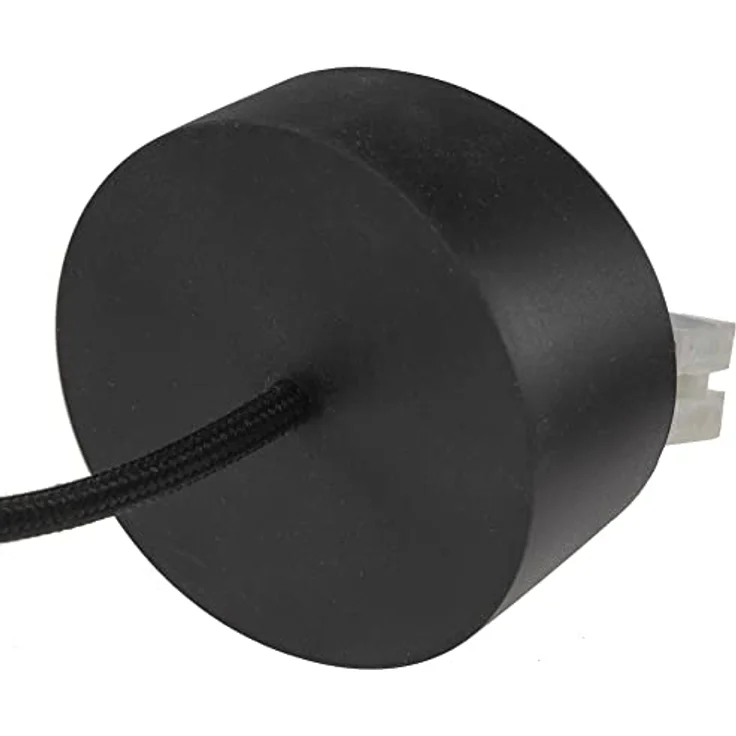 E27 Lampenaufhängung "Silikon" schwarz, 230V, E27 Fassung, 80cm Textilkabel – Bild 5