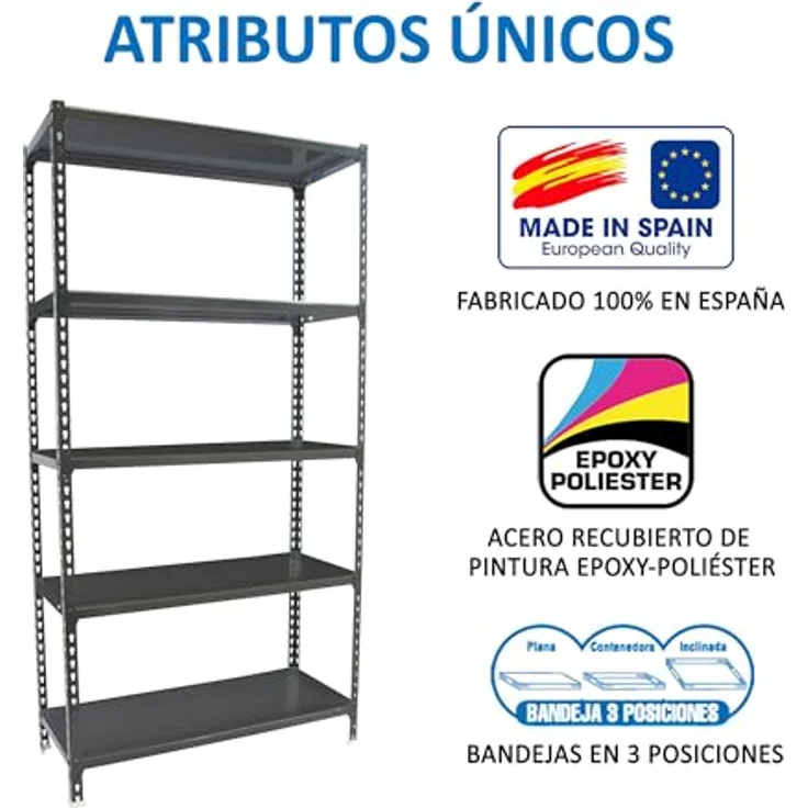 Simonrack Schwerlastregal, Lagerregal, 200 x 100 x 30 cm, Metallregal, Kellerregal, Biegestelle 180 kg, 5 Fachböden, Antracite - Simonclick – Bild 7