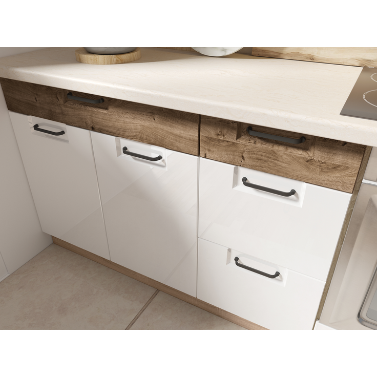 Favorit RIBBECK 46G – Offener Hängeschrank 20 cm mit 2 Ablagen, Sonoma-Eiche – Bild 4