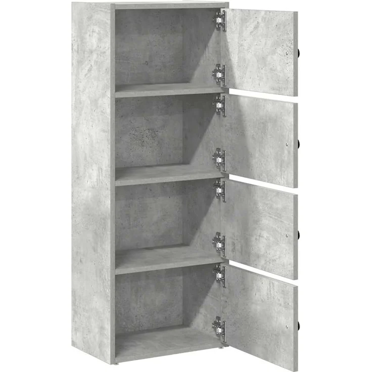 vidaXL Bücherregal Betongrau 40x24x102 cm Holzwerkstoff 860376 – Bild 5
