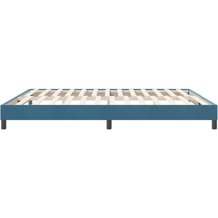 vidaXL Boxspringbett ohne Matratze Dunkelblau 180x220 cm Samt 3315889 – Bild 6