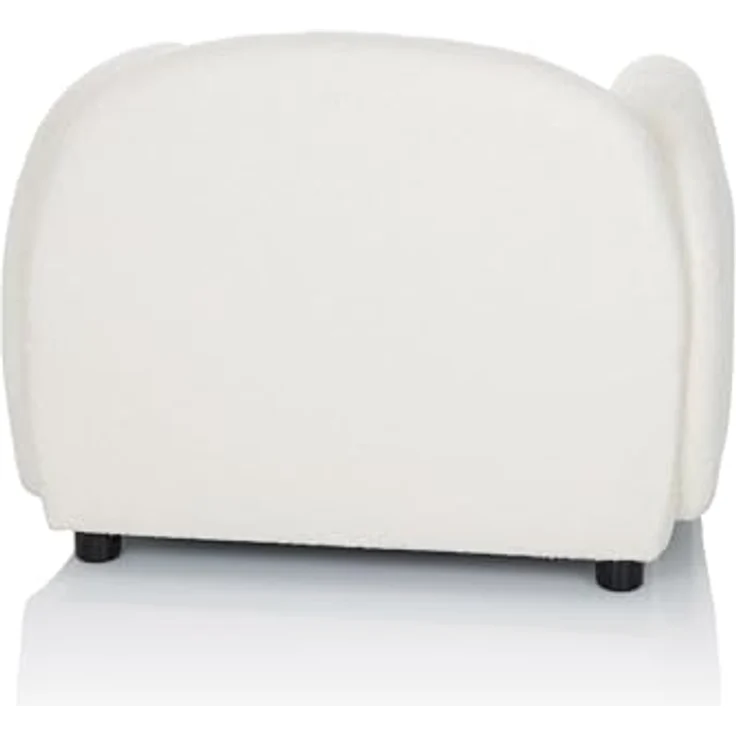 hjh LIVING Polstersessel mit Armlehnen VERDUNA Teddy-Stoff, Bequem gepolsterter Loungesessel Relaxsessel, für Wohnzimmer Schlafzimmer, Weiß – Bild 9