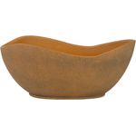 Classic Home and Garden Arc Einzigartige Pflanzschale mit Ablaufstopfen, UV-beständiger, Flacher Übertopf, moderner Pflanztopf für Kräuter (30,5 cm Georgia-Ton)