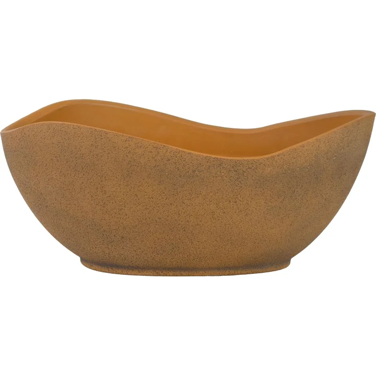 Classic Home and Garden Arc Einzigartige Pflanzschale mit Ablaufstopfen, UV-beständiger, Flacher Übertopf, moderner Pflanztopf für Kräuter (30,5 cm Georgia-Ton)