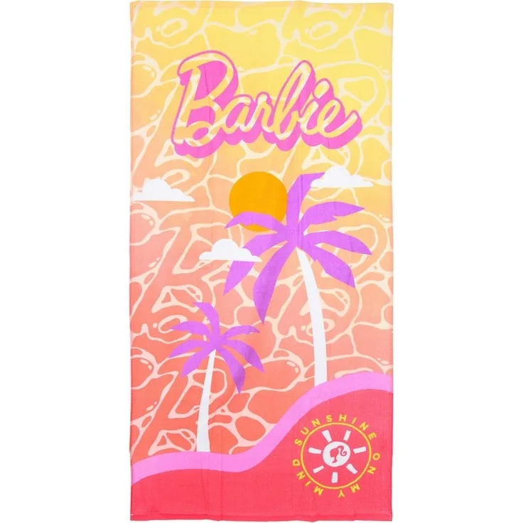 Barbie Badetuch Palmen Strandtuch Mädchen Handtuch Pink