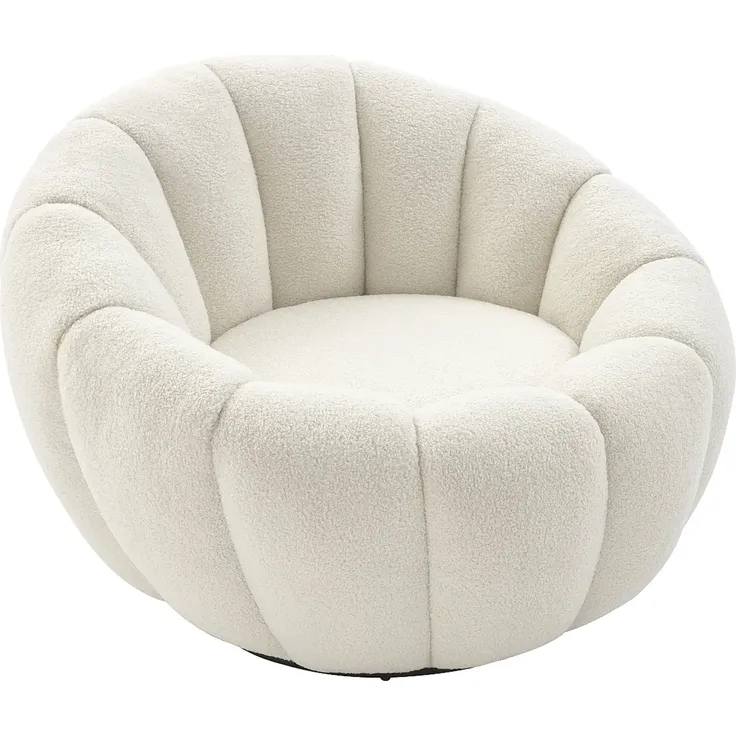 Vente-unique - COSSATO Sessel Stoff Weiß - B 96 cm x H 65 cm x L 96 cm – Bild 2