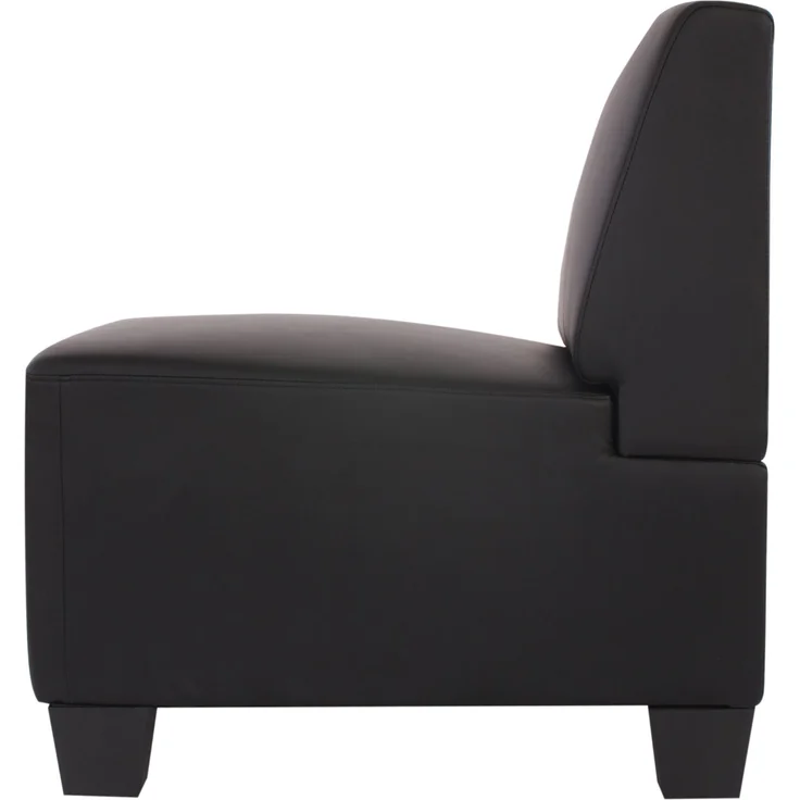 Modular 3-Sitzer Sofa Couch Lyon, Kunstleder ~ schwarz, ohne Armlehnen – Bild 3