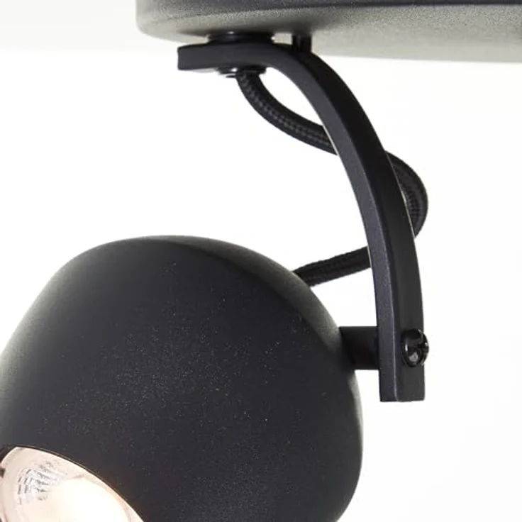 BRILLIANT LED Deckenspot Schwarz, Deckenlampe mit 2x GU10 LED Leuchtmitteln, 700 Lumen, 3000 Kelvin Warmweiß für Flur, Schlafzimmer & Wohnzimmer – Bild 5